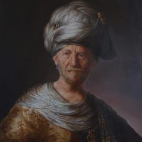 D’après « homme en costume oriental » de Rembrandt