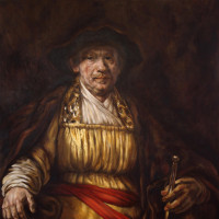 D’après un autoportrait de Rembrandt